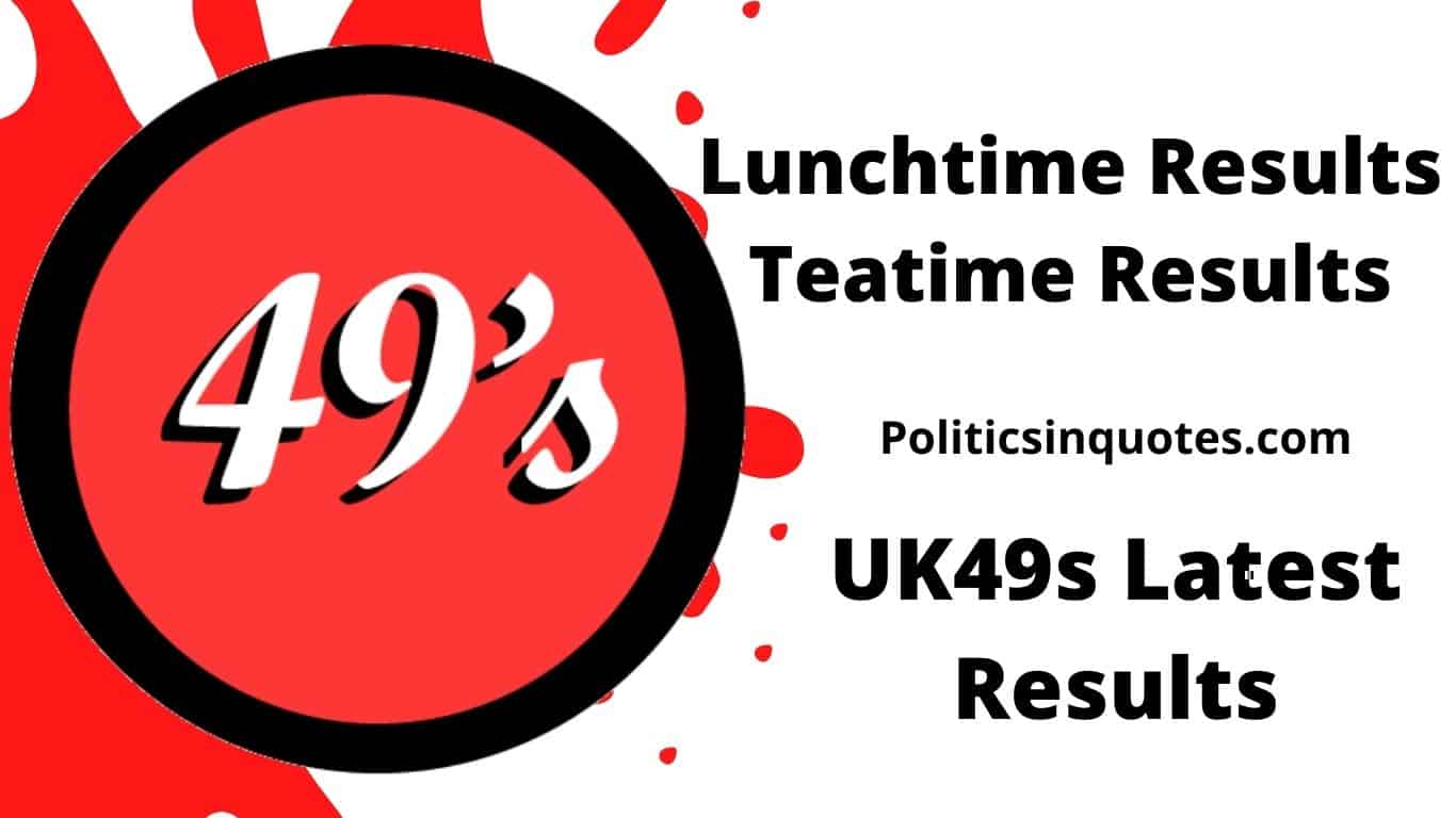 Latest Lunchtime and Teatime Results
