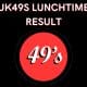 Uk49s Lunchtime Result Sunday 25 February 2024