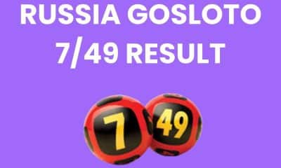 Russia Gosloto 7/49 Results Thursday 21 July 2022